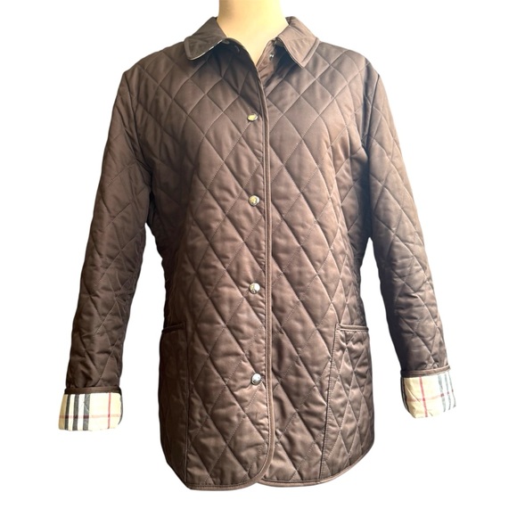 Vintage Burberry London Classic Quilted Jacket made in England Size Medium - Picture 1 of 16